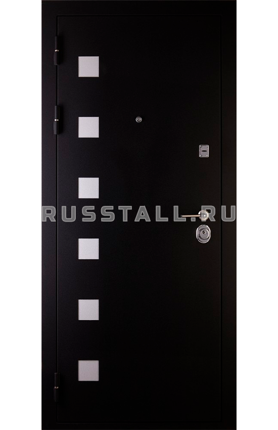 Порошковая стальная входная дверь с МДФ RS42